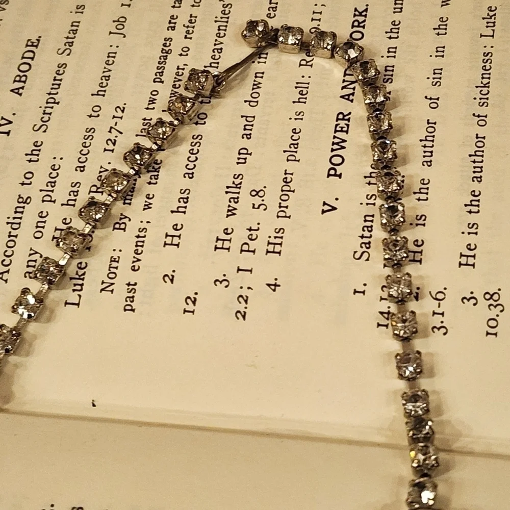 Art Deco Wedding Necklace Vintage Crystal/Rhinestone 13.5
